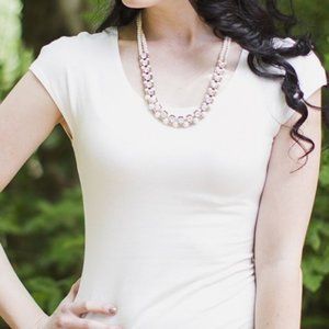 Cream Cap Sleeve Top